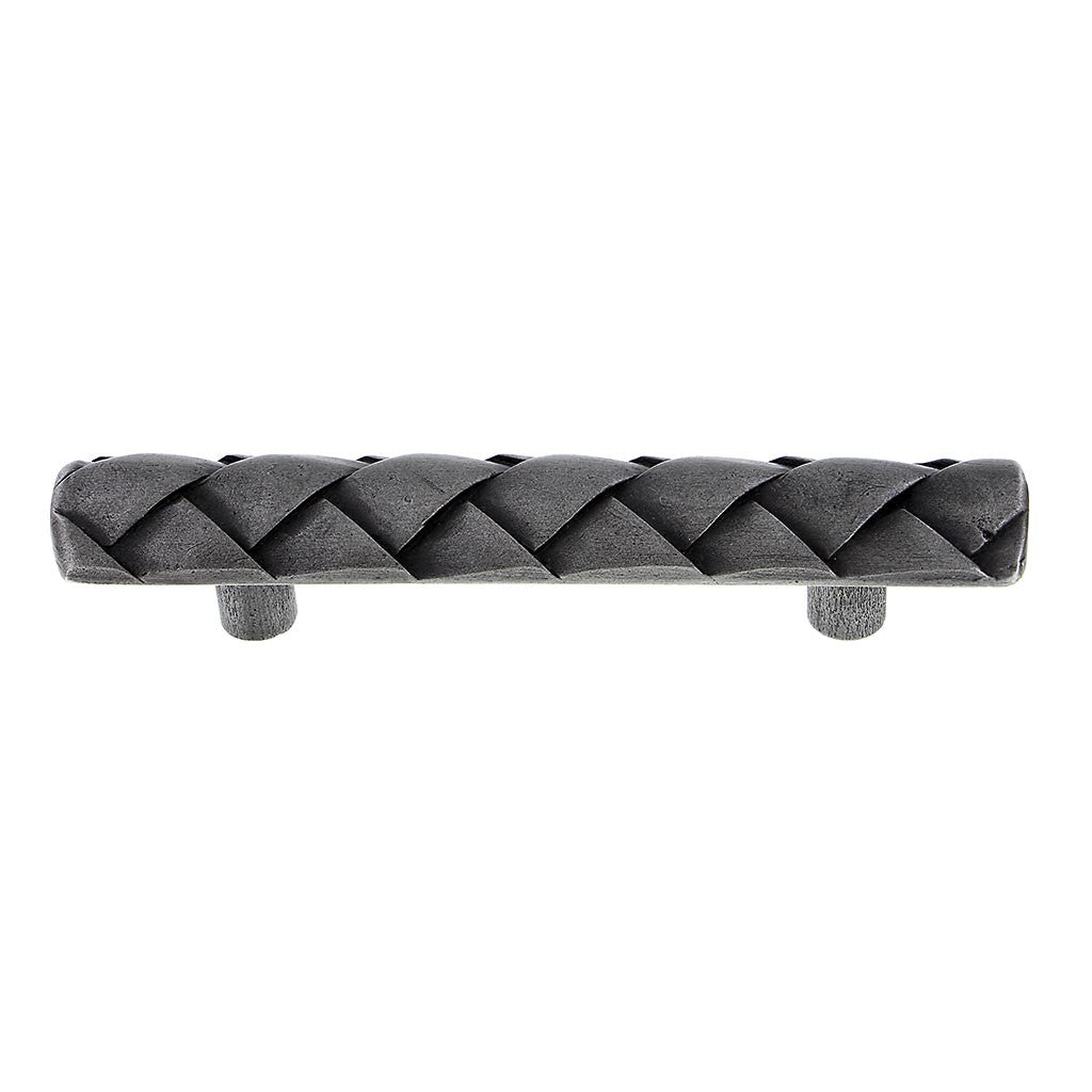 Hawk Hill 476BI: 3-3/4" cc Weave Cabinet Pull - Black Iron