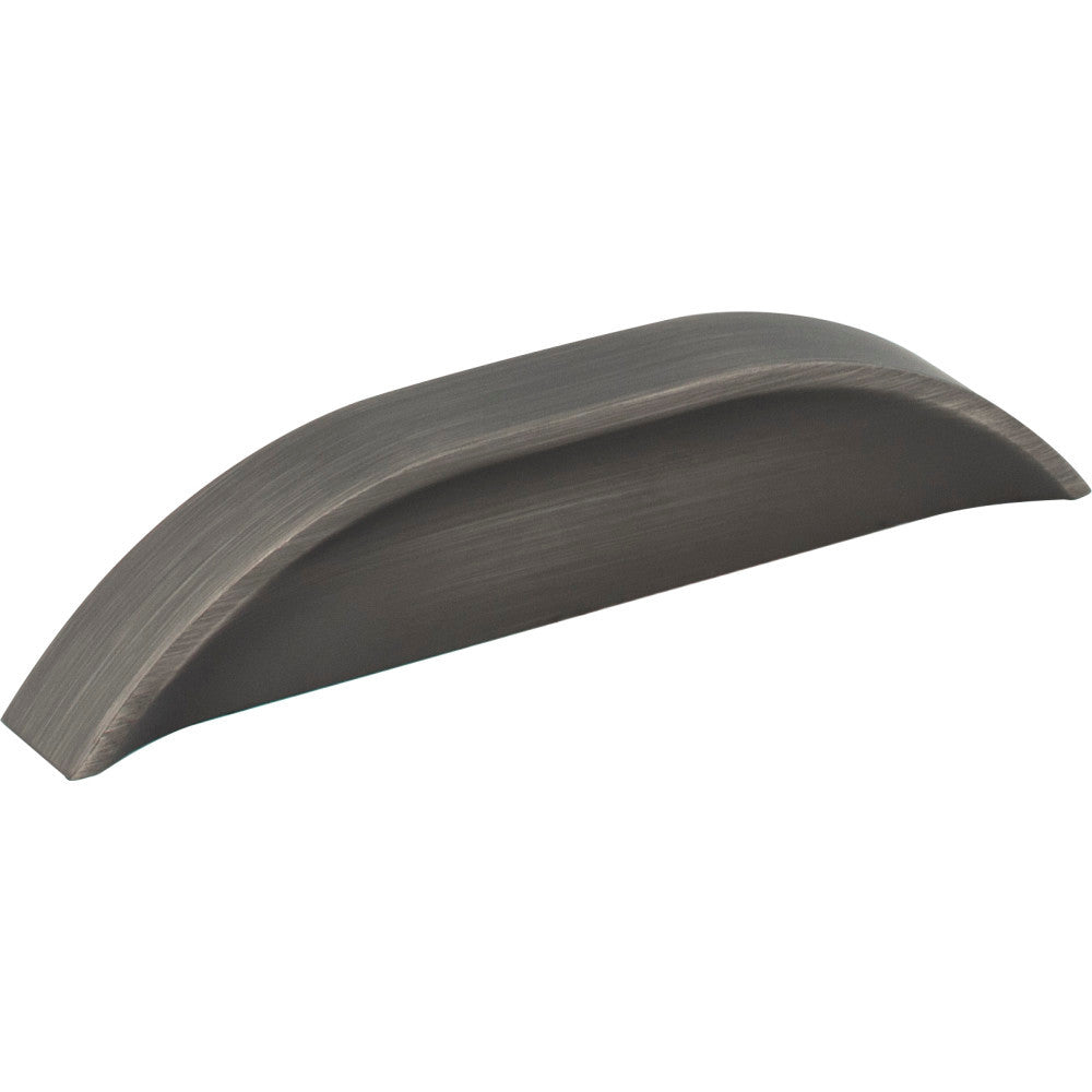 Jeffrey Alexander 484-396BNBDL: 3" cc Elara Tab Cabinet Pull - Brushed Pewter