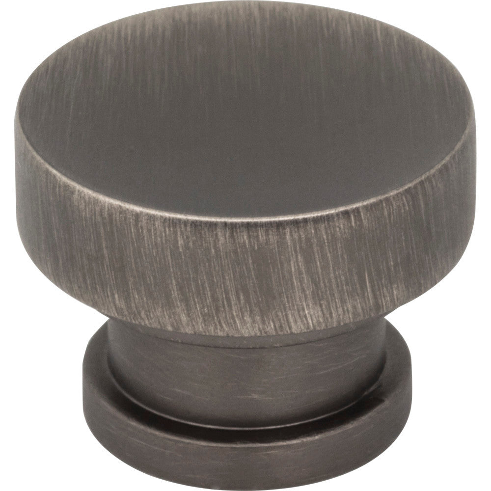 Jeffrey Alexander 484BNBDL: 1-1/4" Elara Round Cabinet Knob - Brushed Pewter