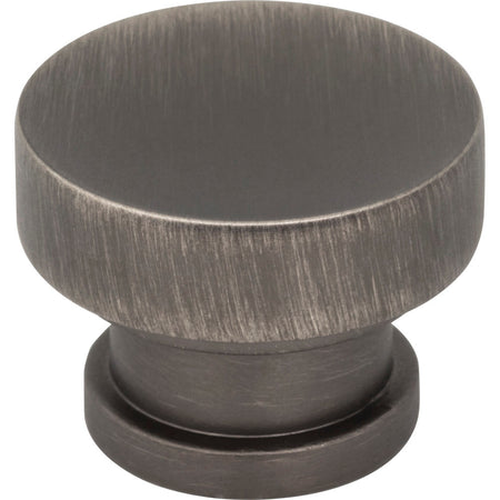 Jeffrey Alexander 484BNBDL: 1-1/4" Elara Round Cabinet Knob - Brushed Pewter