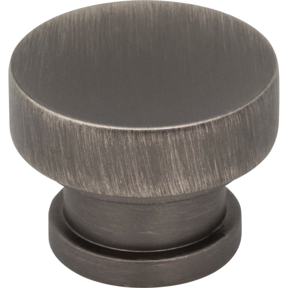 Jeffrey Alexander 484BNBDL: 1-1/4" Elara Round Cabinet Knob - Brushed Pewter
