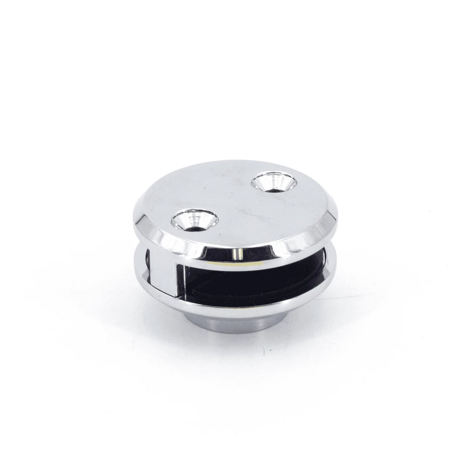 Sugatsune 4866ZN5: 55mm Side-by-Side Round Glass Clamp - Polished Chrome