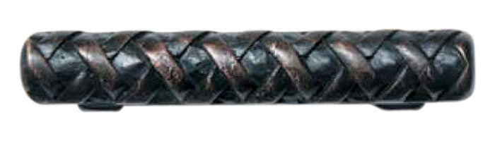 Hawk Hill 494AP: 4" cc Crosshatch Cabinet Pull - Polished Pewter