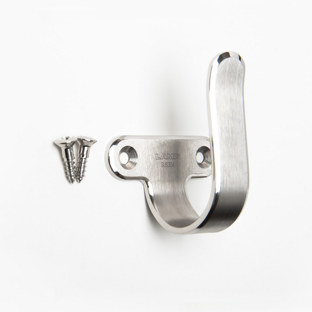 Sugatsune 4H-65TT: 80mm Utility Hook  - Mirror/Satin Stainless Steel
