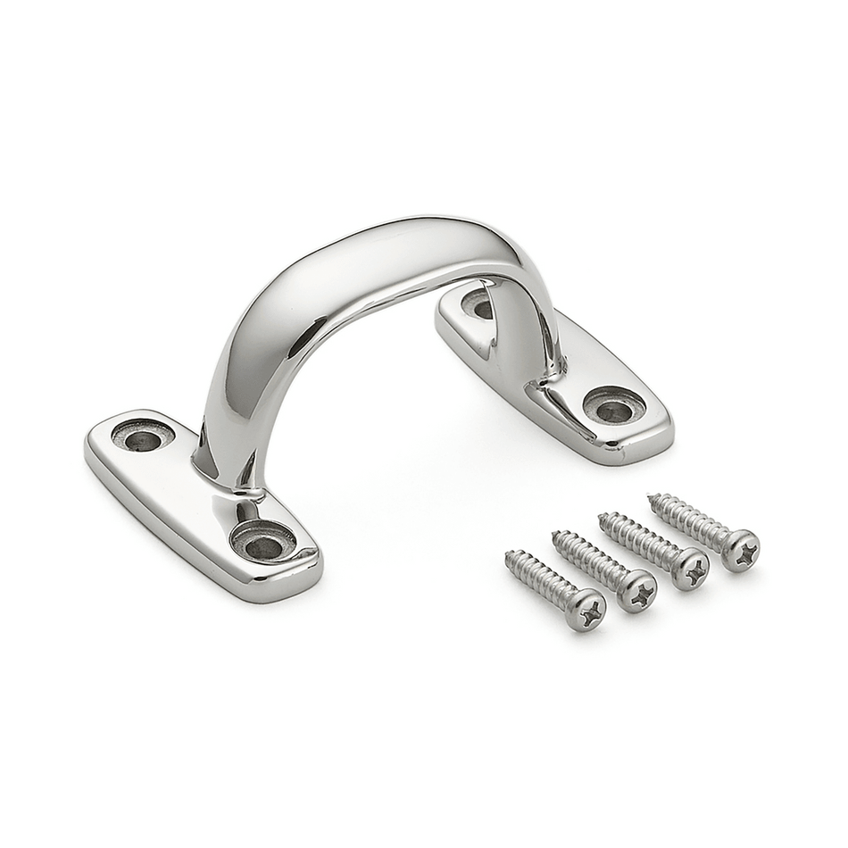 Sugatsune 4LC-82: 64mm cc Transom Cabinet Handle - Mirror Stainless Steel