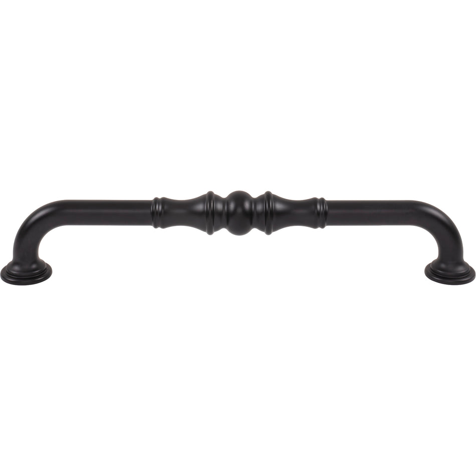 Top Knobs TK3438BLK: 18" cc Bayridge Appliance Pull - Flat Black