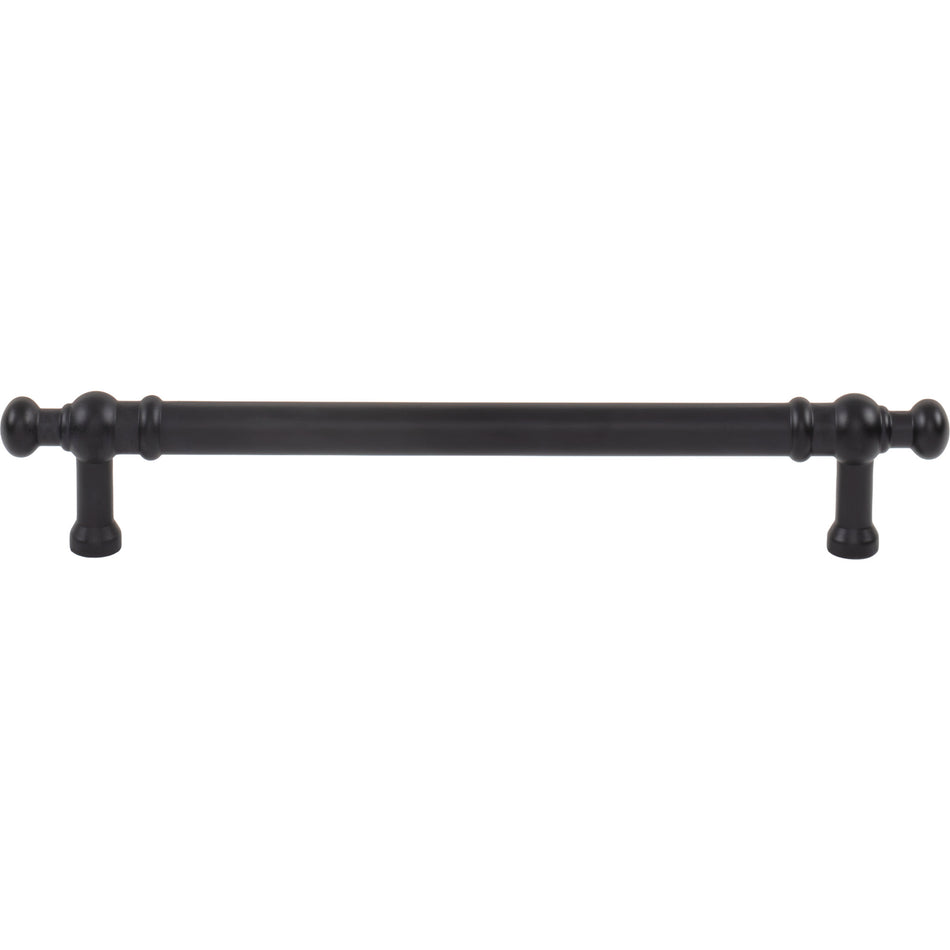 Top Knobs TK3303BLK: 6-5/16" cc Wetherby Cabinet Pull - Flat Black