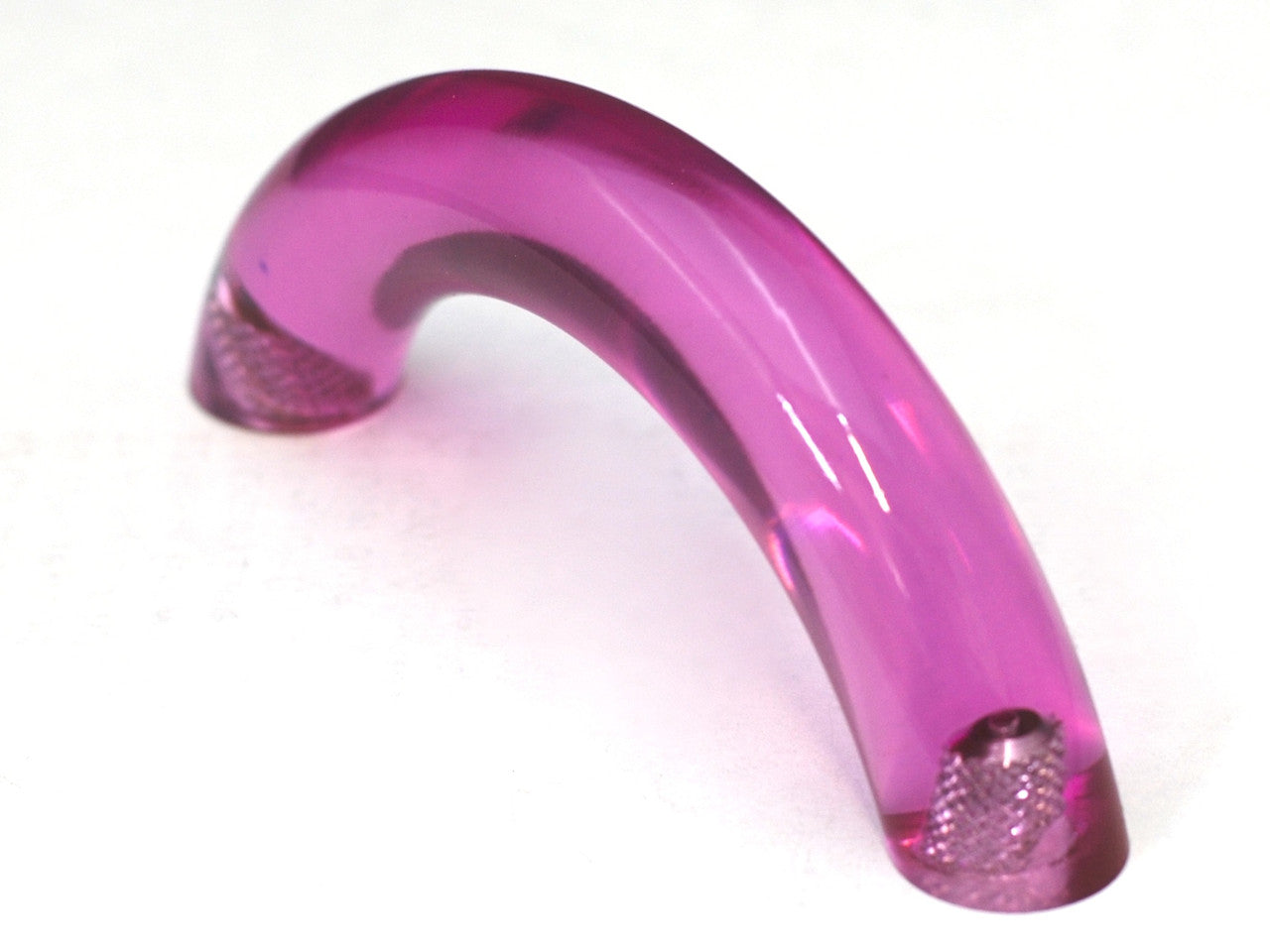 Cal Crystal 5-502-1: 3" cc Exxel Bow Cabinet Pull - Clear Fuchsia