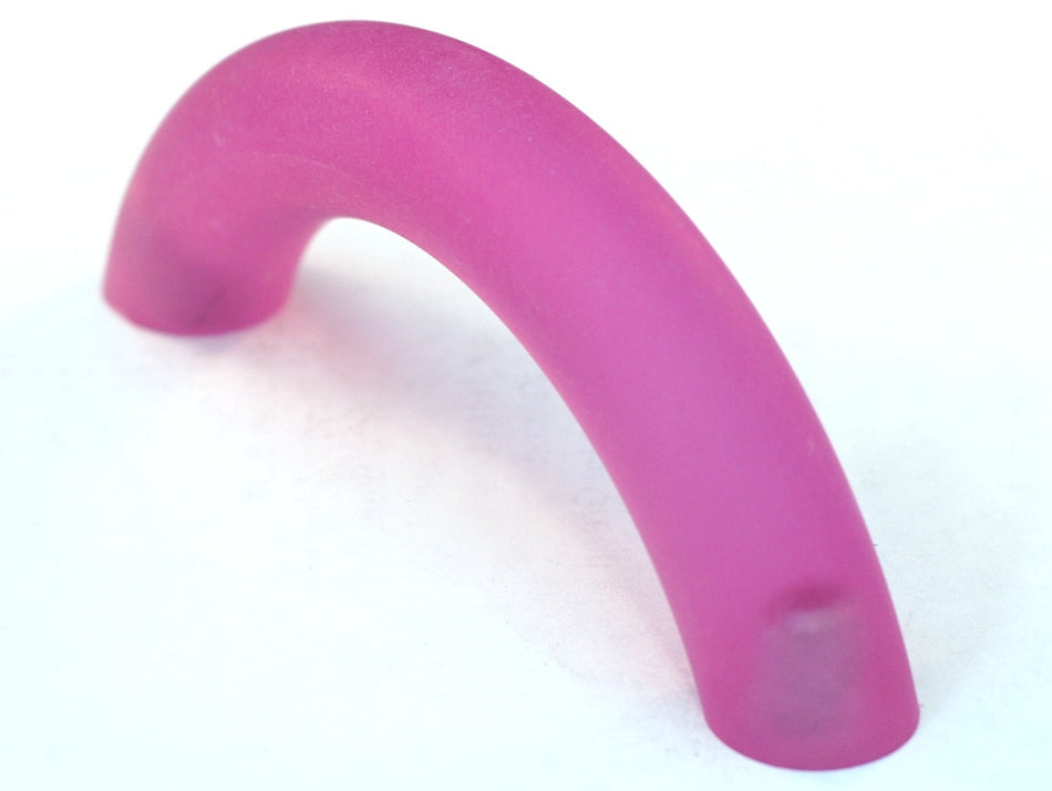 Cal Crystal 5-502-2: 3" cc Exxel Bow Cabinet Pull - Frost Fuchsia