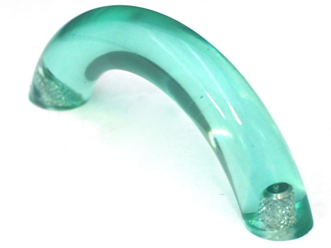 Cal Crystal 5-506-1: 3" cc Exxel Bow Cabinet Pull - Clear Beach Glass