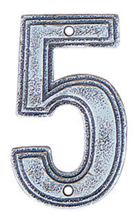 Hawk Hill CN5BL: 4-3/4" Classic Numeral 5 - Black