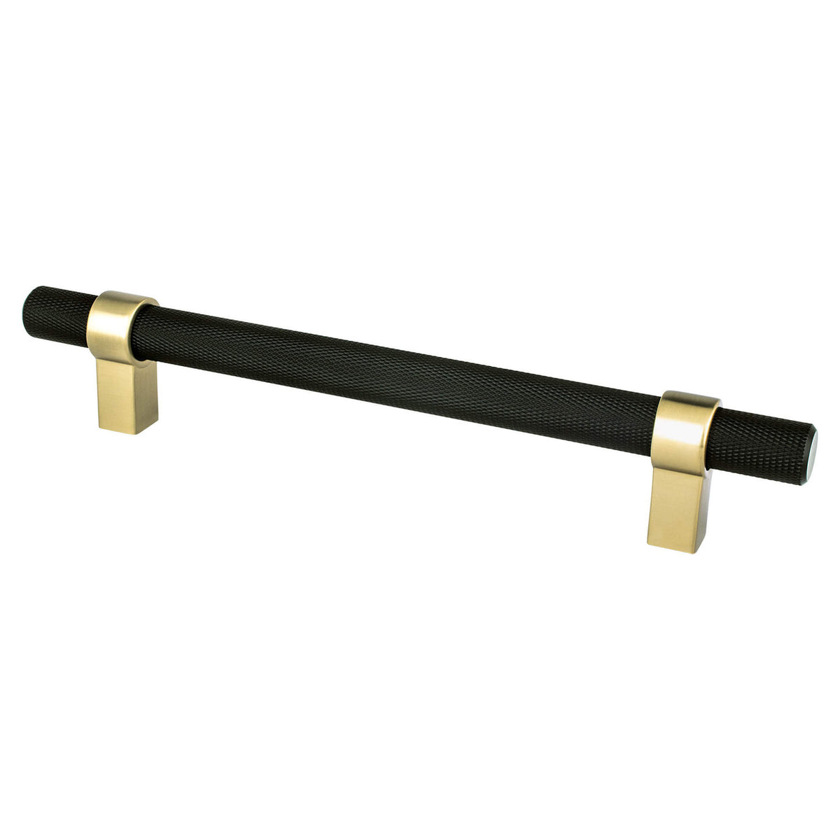 Berenson 5057-455MDB: 160mm cc Radial Reign Cabinet Pull - Matte Black/Modern Brushed Gold