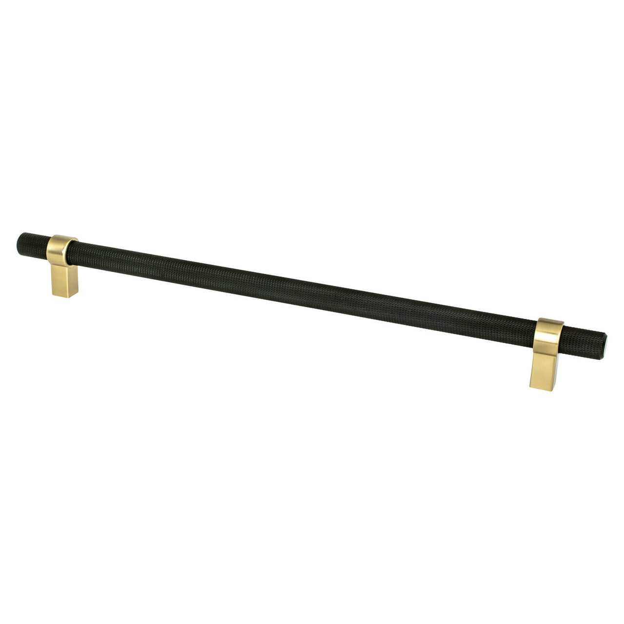 Berenson 5059-455MDB: 12" cc Radial Reign Appliance Pull - Matte Black/Modern Brushed Gold