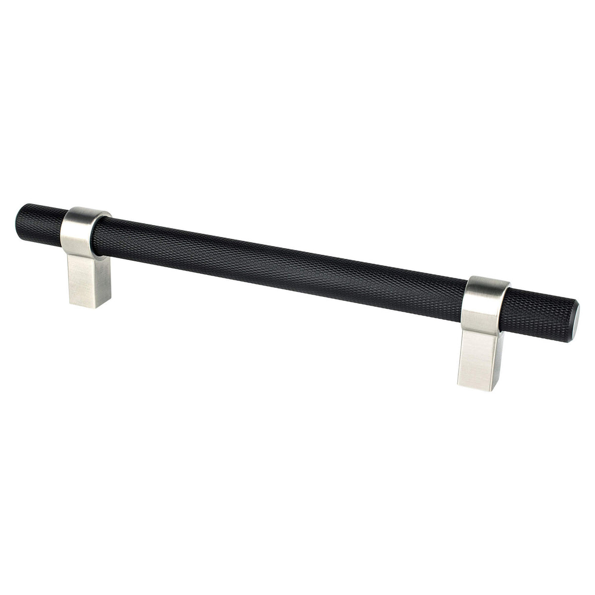 Berenson 5063-455BPN: 160mm cc Radial Reign Cabinet Pull - Matte Black/Brushed Nickel