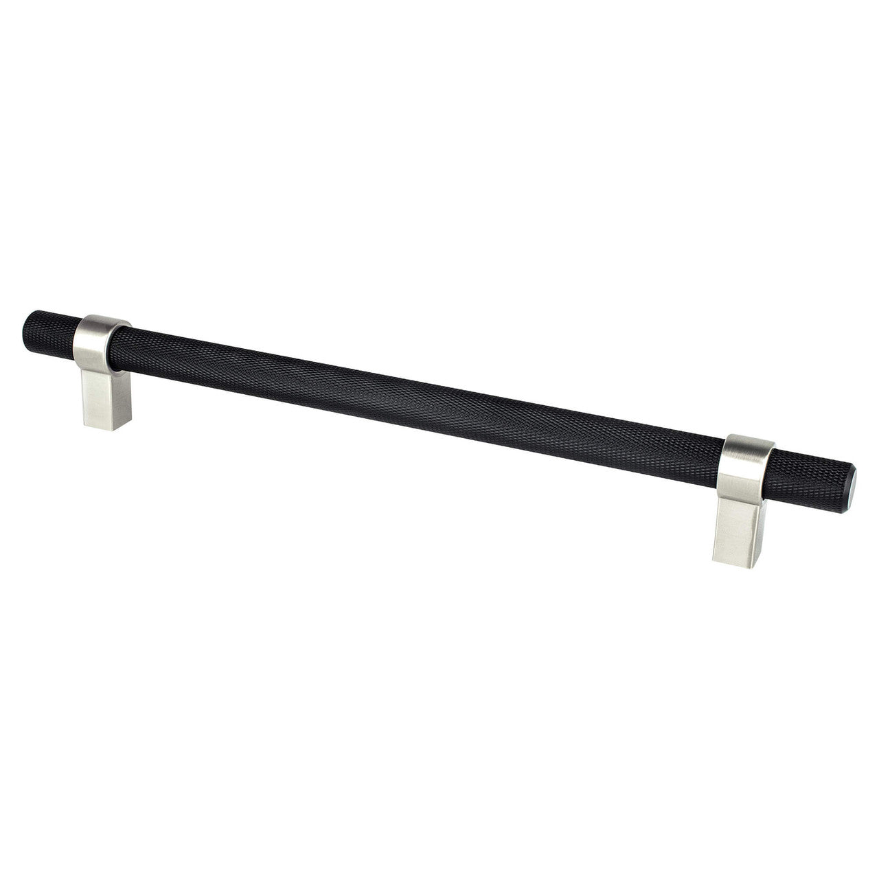 Berenson 5064-455BPN: 224mm cc Radial Reign Cabinet Pull - Matte Black/Brushed Nickel