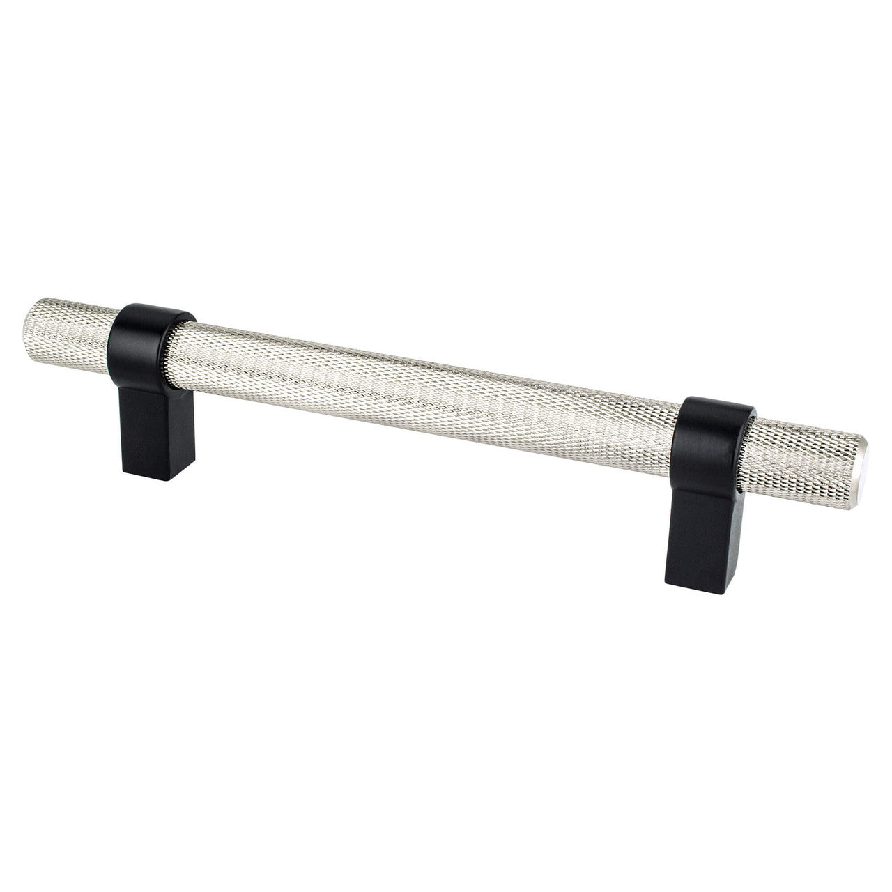 Berenson 5068-4BPN55: 128mm cc Radial Reign Cabinet Pull - Brushed Nicke/Matte Black