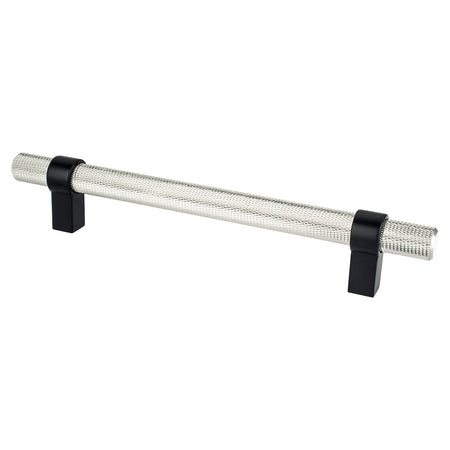 Berenson 5069-4BPN55: 160mm cc Radial Reign Cabinet Pull - Brushed Nicke/Matte Black