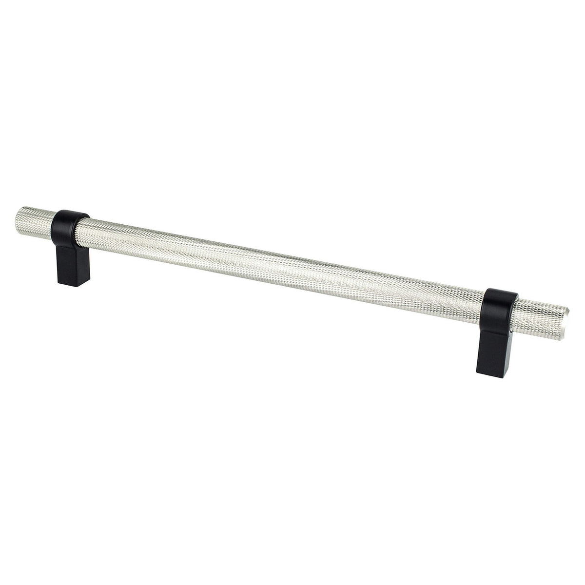 Berenson 5070-4BPN55: 224mm cc Radial Reign Cabinet Pull - Brushed Nicke/Matte Black
