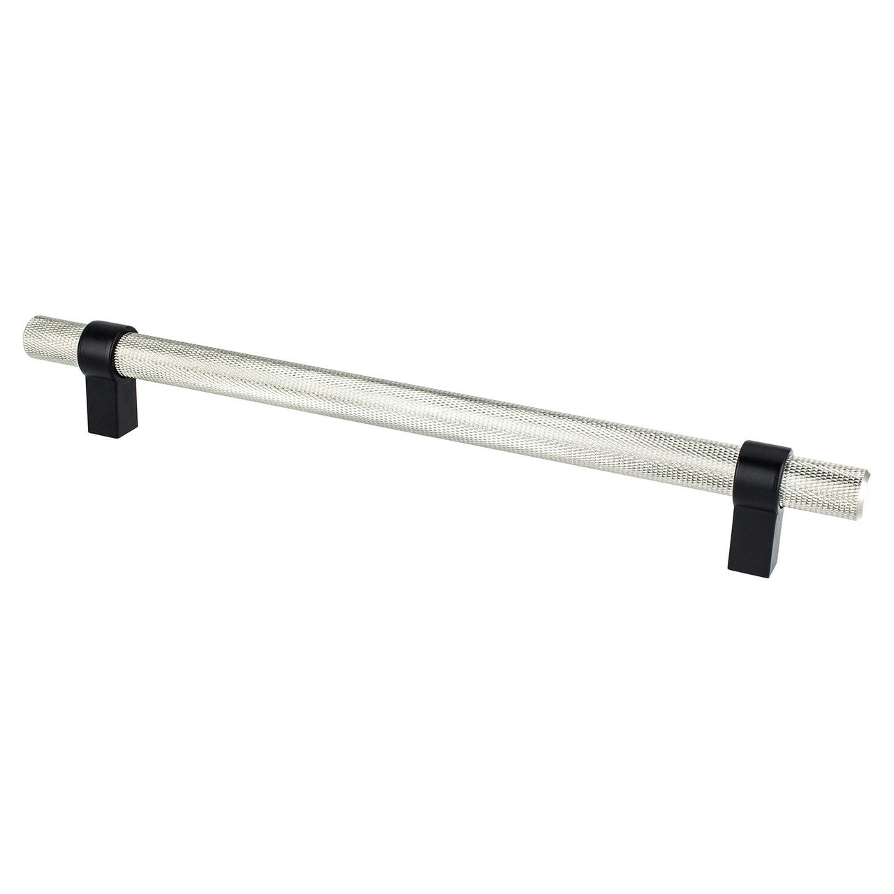 Berenson 5070-4BPN55: 224mm cc Radial Reign Cabinet Pull - Brushed Nicke/Matte Black