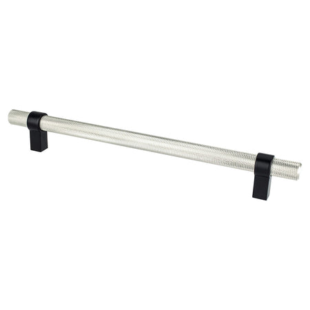 Berenson 5070-4BPN55: 224mm cc Radial Reign Cabinet Pull - Brushed Nicke/Matte Black