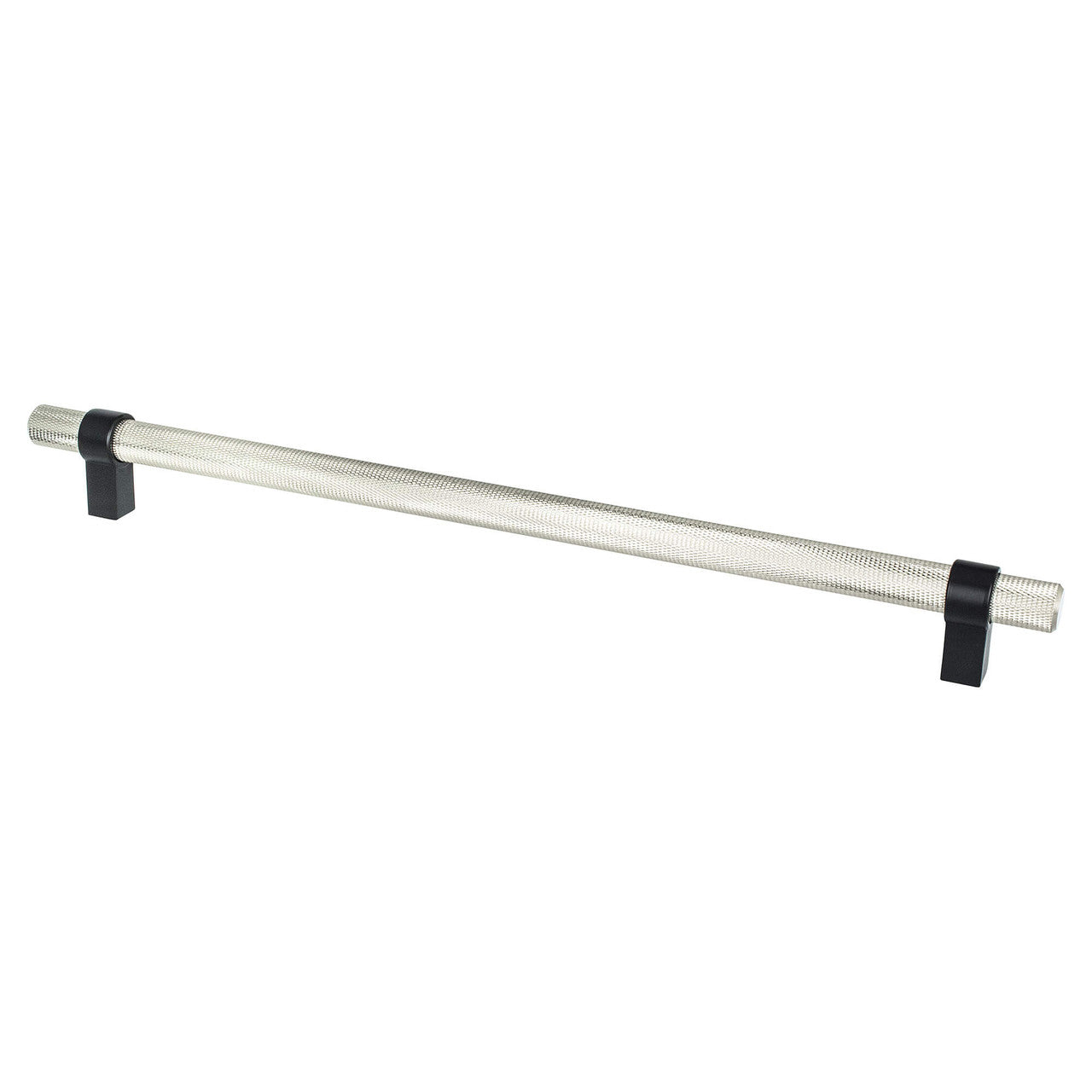 Berenson 5071-4BPN55: 12" cc Radial Reign Appliance Pull - Brushed Nicke/Matte Black