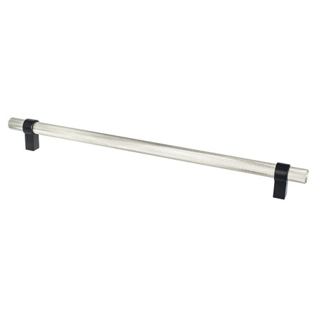 Berenson 5071-4BPN55: 12" cc Radial Reign Appliance Pull - Brushed Nicke/Matte Black
