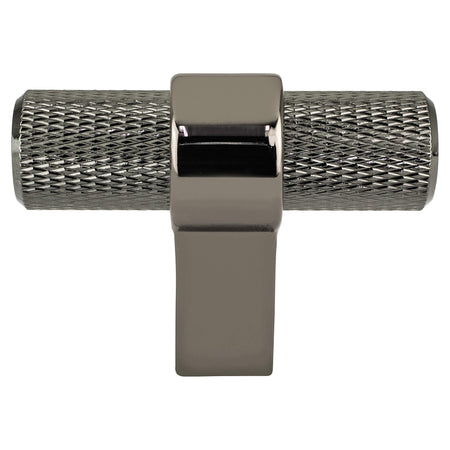 Berenson 5072-4098: 2" Radial Reign T-Bar Cabinet Knob - Black Nickel