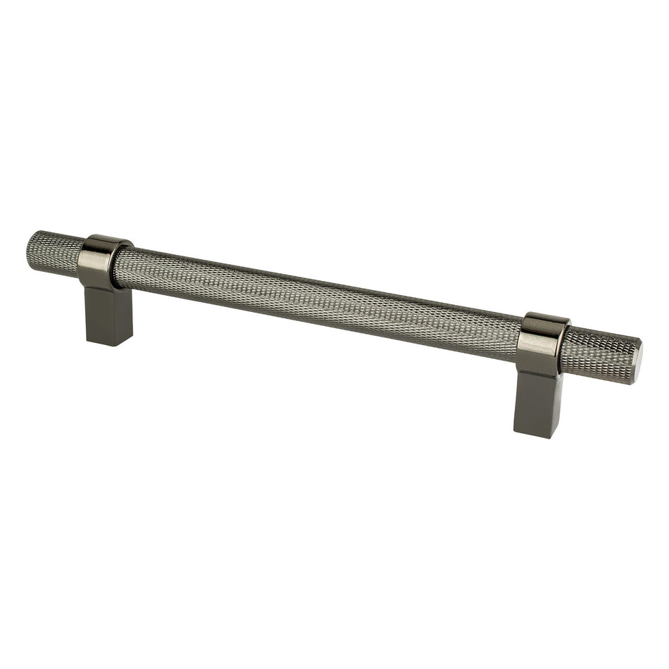 Berenson 5075-4098: 160mm cc Radial Reign Cabinet Pull - Black Nickel