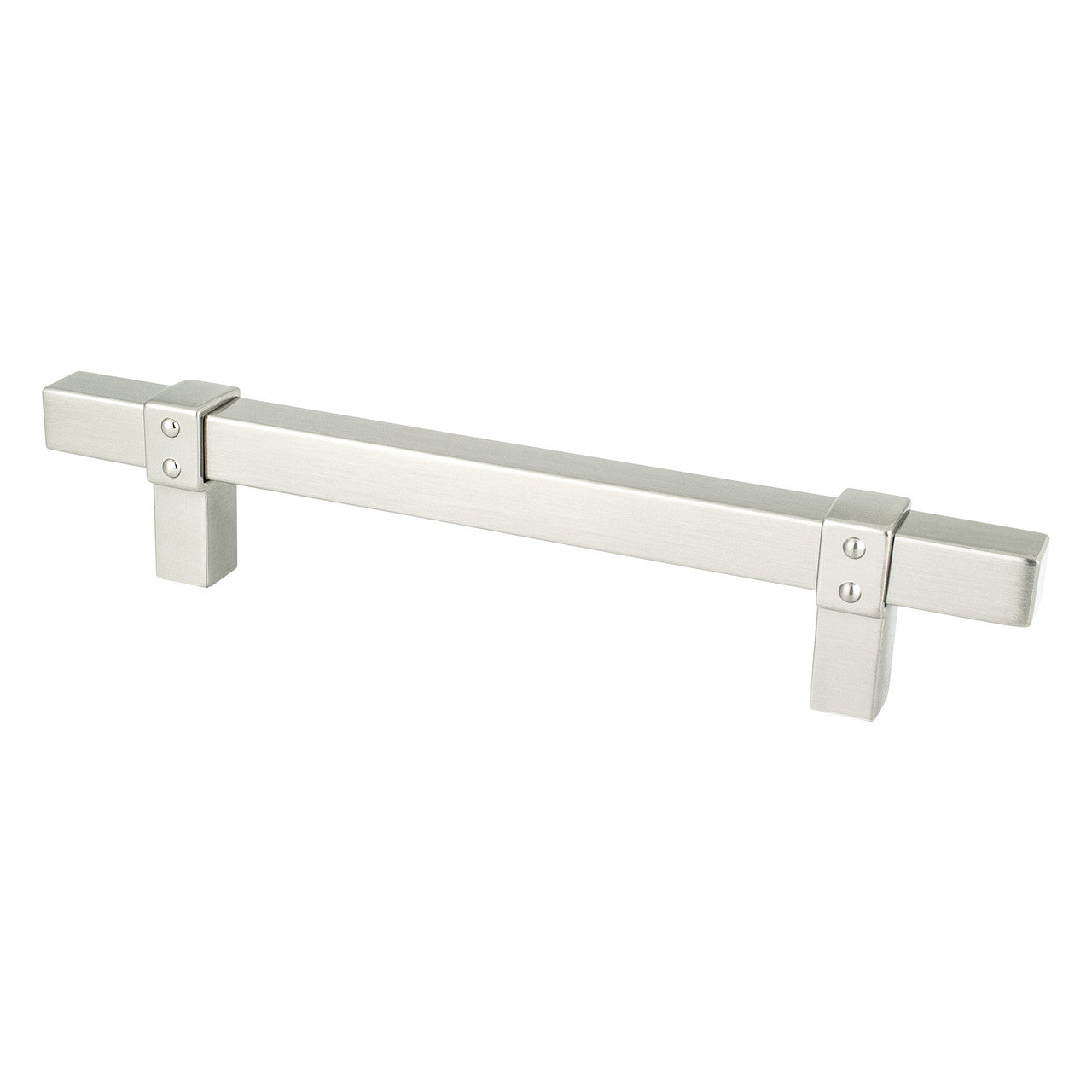 Berenson 5080-4BPN: 128mm cc Rivet Rebel Cabinet Pull - Brushed Nickel