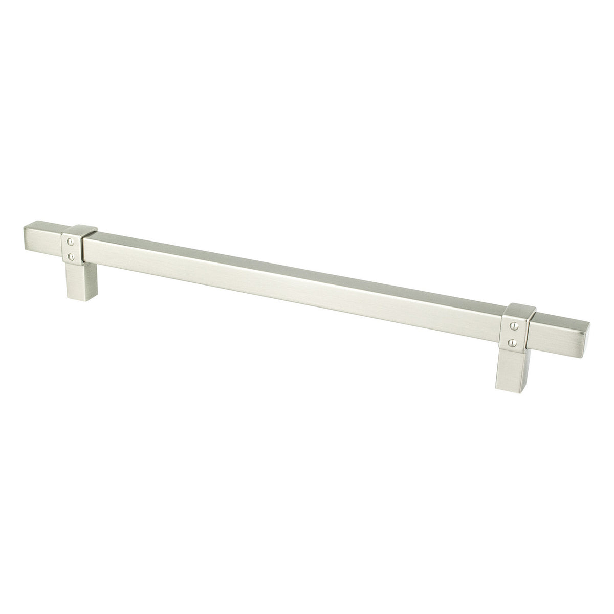 Berenson 5082-4BPN: 224mm cc Rivet Rebel Cabinet Pull - Brushed Nickel