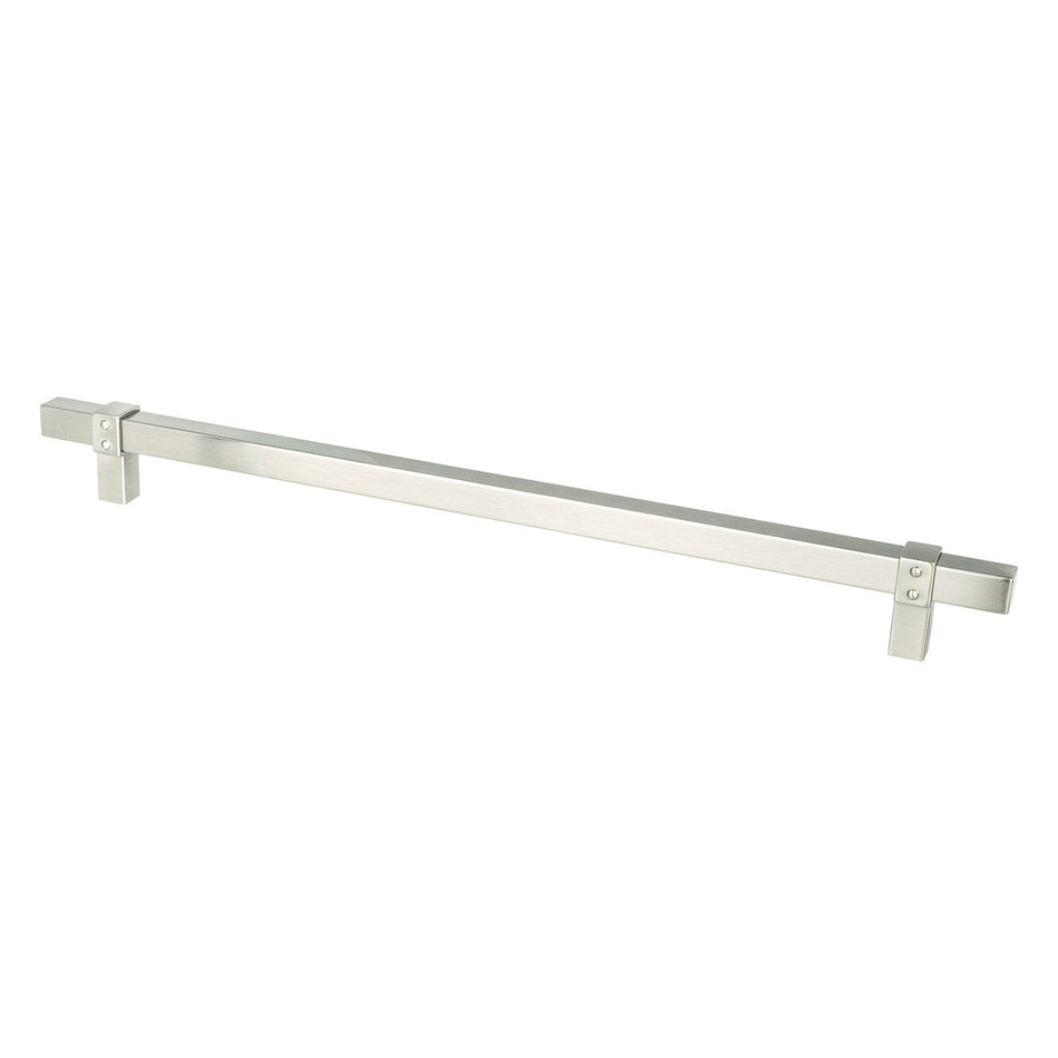 Berenson 5083-4BPN: 12" cc Rivet Rebel Appliance Pull - Brushed Nickel