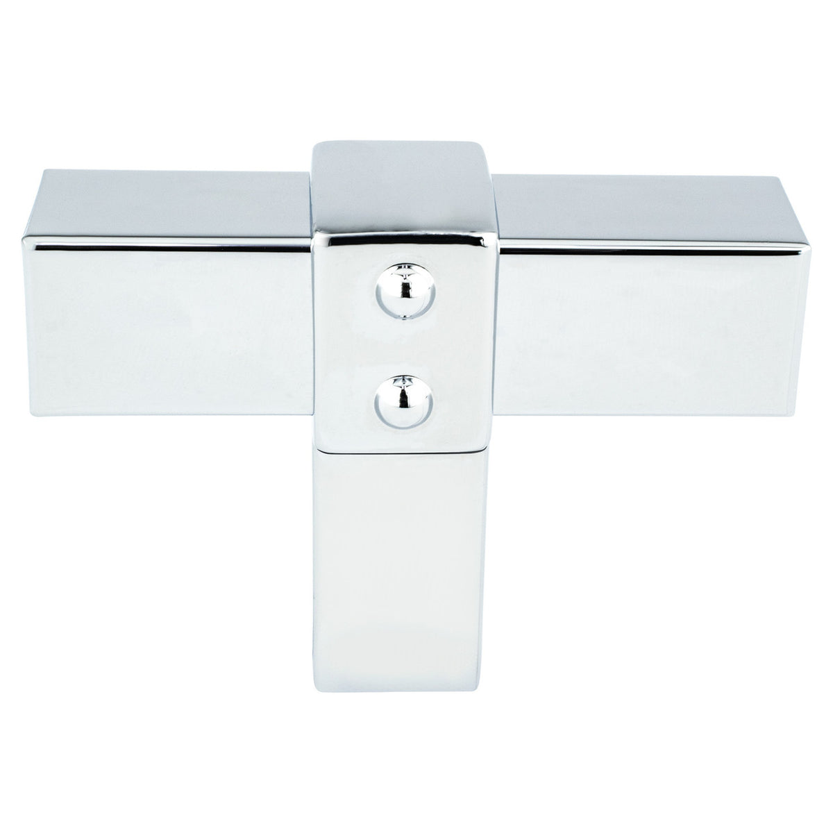 Berenson 5084-4026: 2" Rivet Rebel T-Bar Cabinet Knob - Polished Chrome