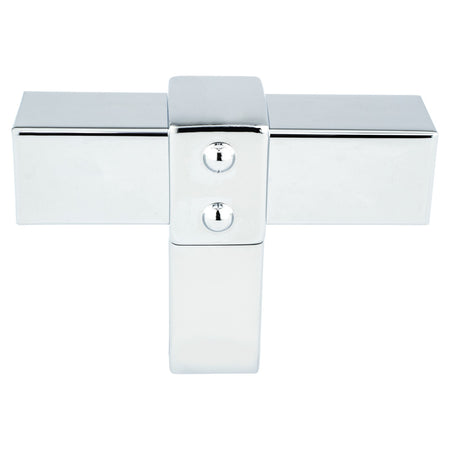 Berenson 5084-4026: 2" Rivet Rebel T-Bar Cabinet Knob - Polished Chrome
