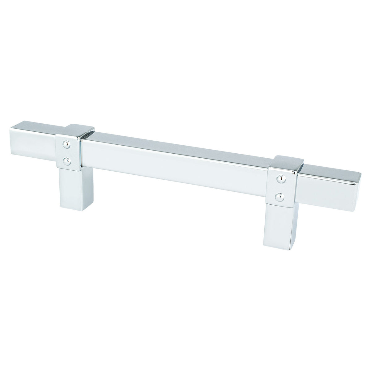 Berenson 5085-4026: 96mm cc Rivet Rebel Cabinet Pull - Polished Chrome