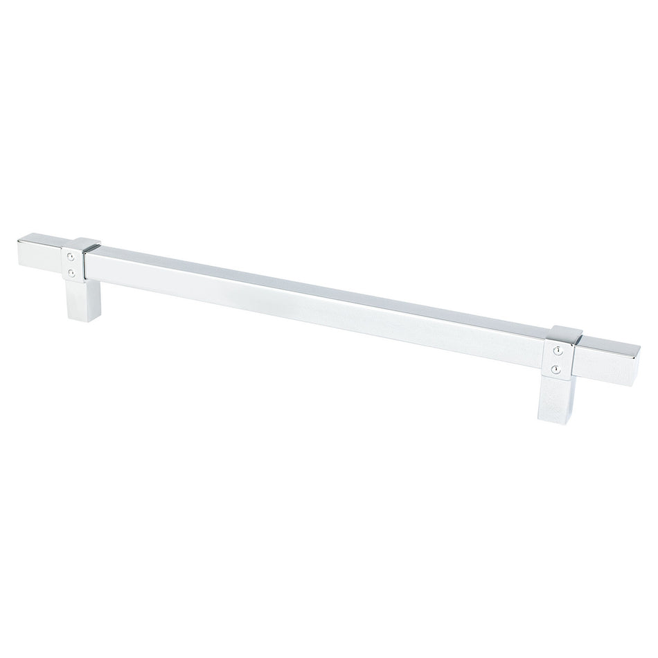 Berenson 5088-4026: 224mm cc Rivet Rebel Cabinet Pull - Polished Chrome