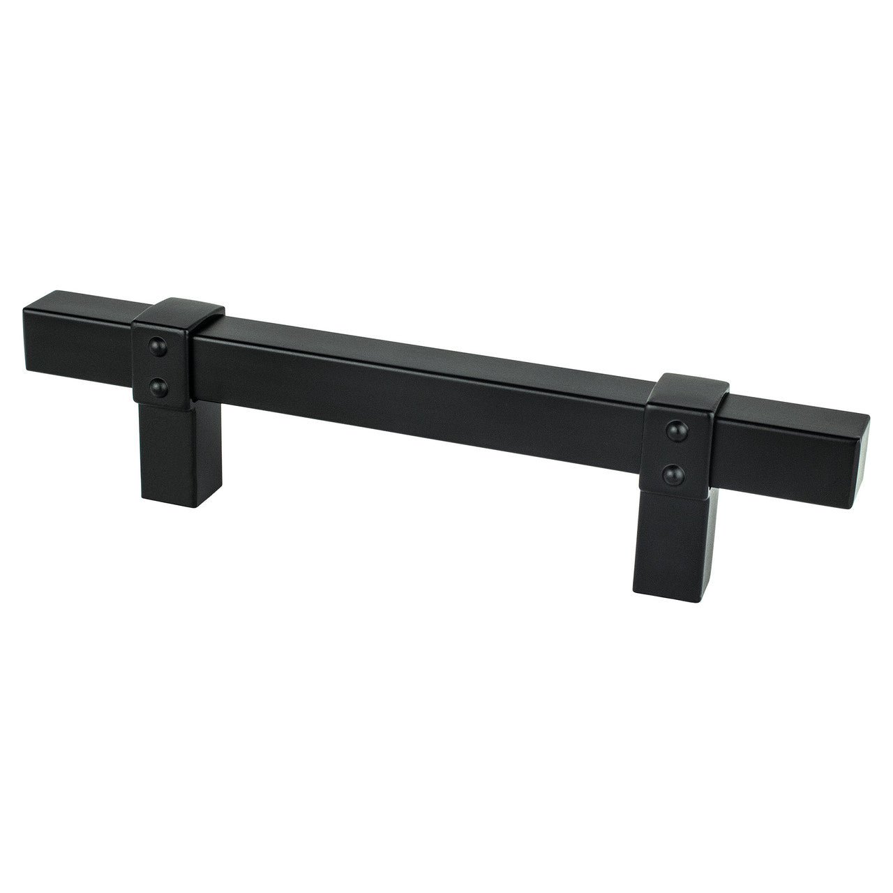 Berenson 5091-4055: 96mm cc Rivet Rebel Cabinet Pull - Matte Black