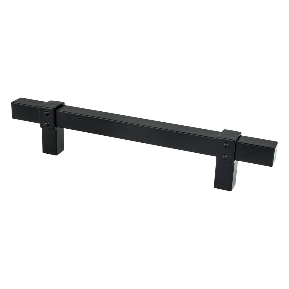 Berenson 5092-4055: 128mm cc Rivet Rebel Cabinet Pull - Matte Black