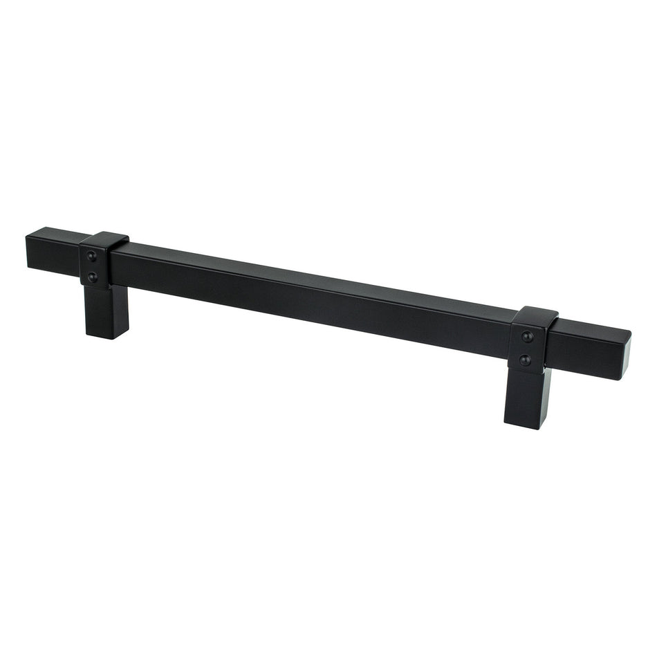 Berenson 5093-4055: 160mm cc Rivet Rebel Cabinet Pull - Matte Black
