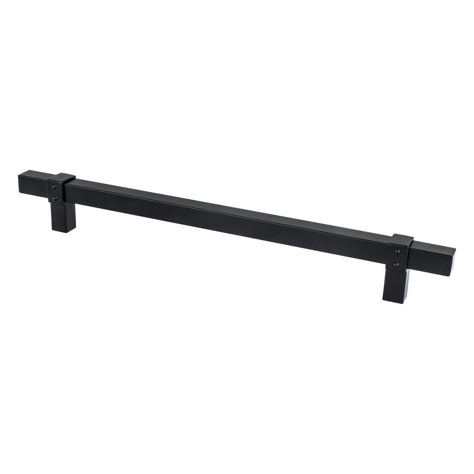 Berenson 5094-4055: 224mm cc Rivet Rebel Cabinet Pull - Matte Black
