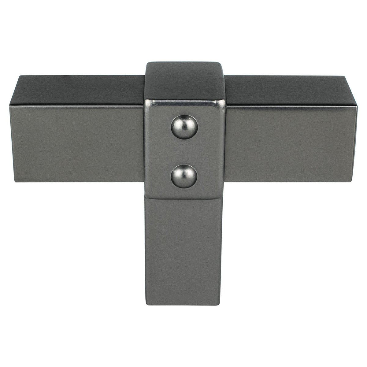 Berenson 5096-4SLT: 2" Rivet Rebel T-Bar Cabinet Knob - Slate