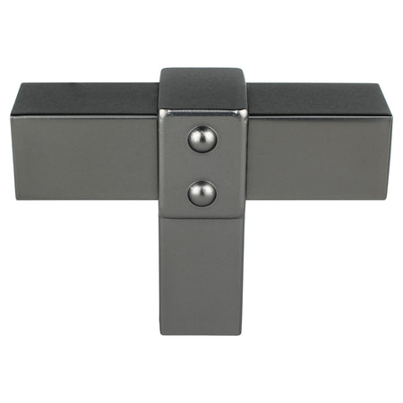 Berenson 5096-4SLT: 2" Rivet Rebel T-Bar Cabinet Knob - Slate