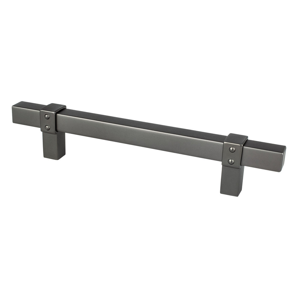 Berenson 5098-4SLT: 128mm cc Rivet Rebel Cabinet Pull - Slate