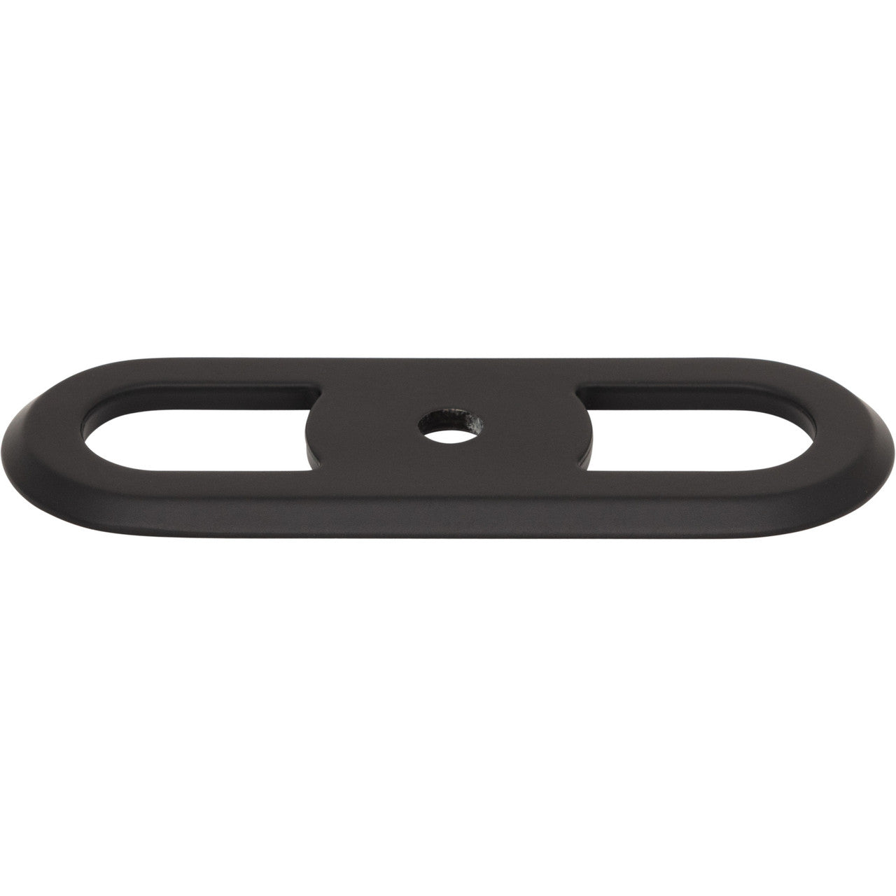 Top Knobs TK3351BLK: 2-3/4" Brockwell Round Backplate - Flat Black