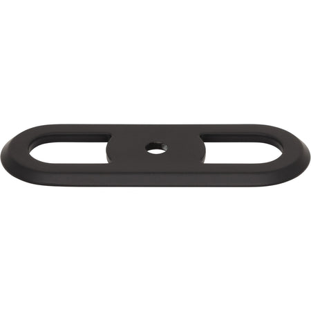 Top Knobs TK3351BLK: 2-3/4" Brockwell Round Backplate - Flat Black