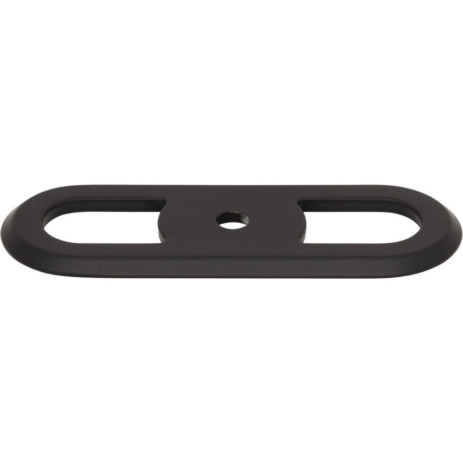 Top Knobs TK3351BLK: 2-3/4" Brockwell Round Backplate - Flat Black