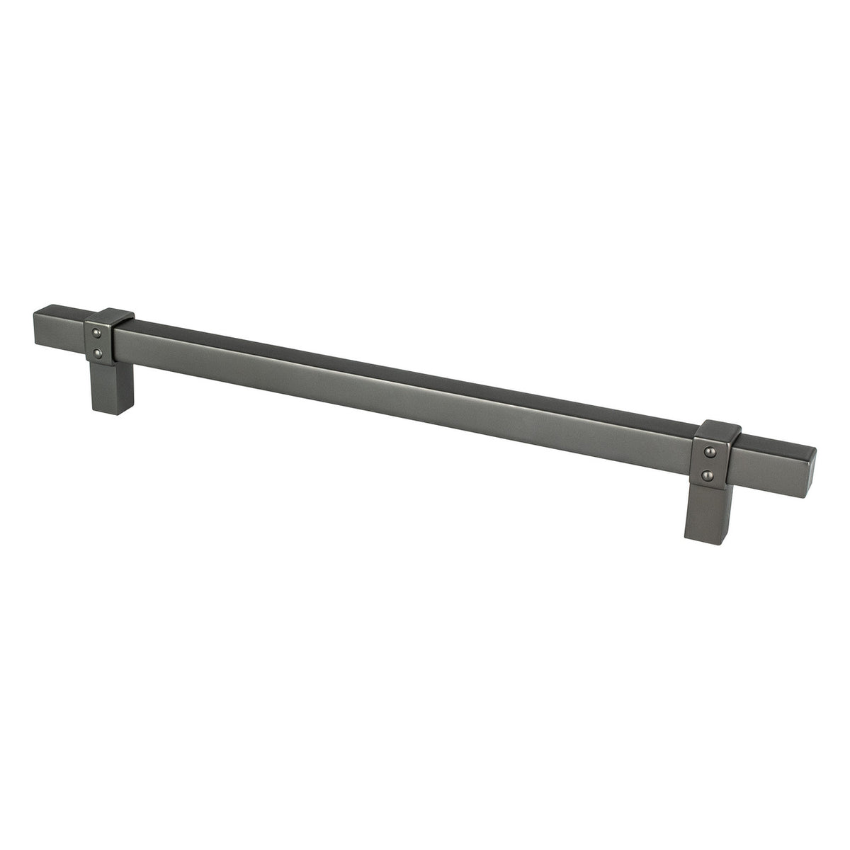Berenson 5100-4SLT: 224mm cc Rivet Rebel Cabinet Pull - Slate