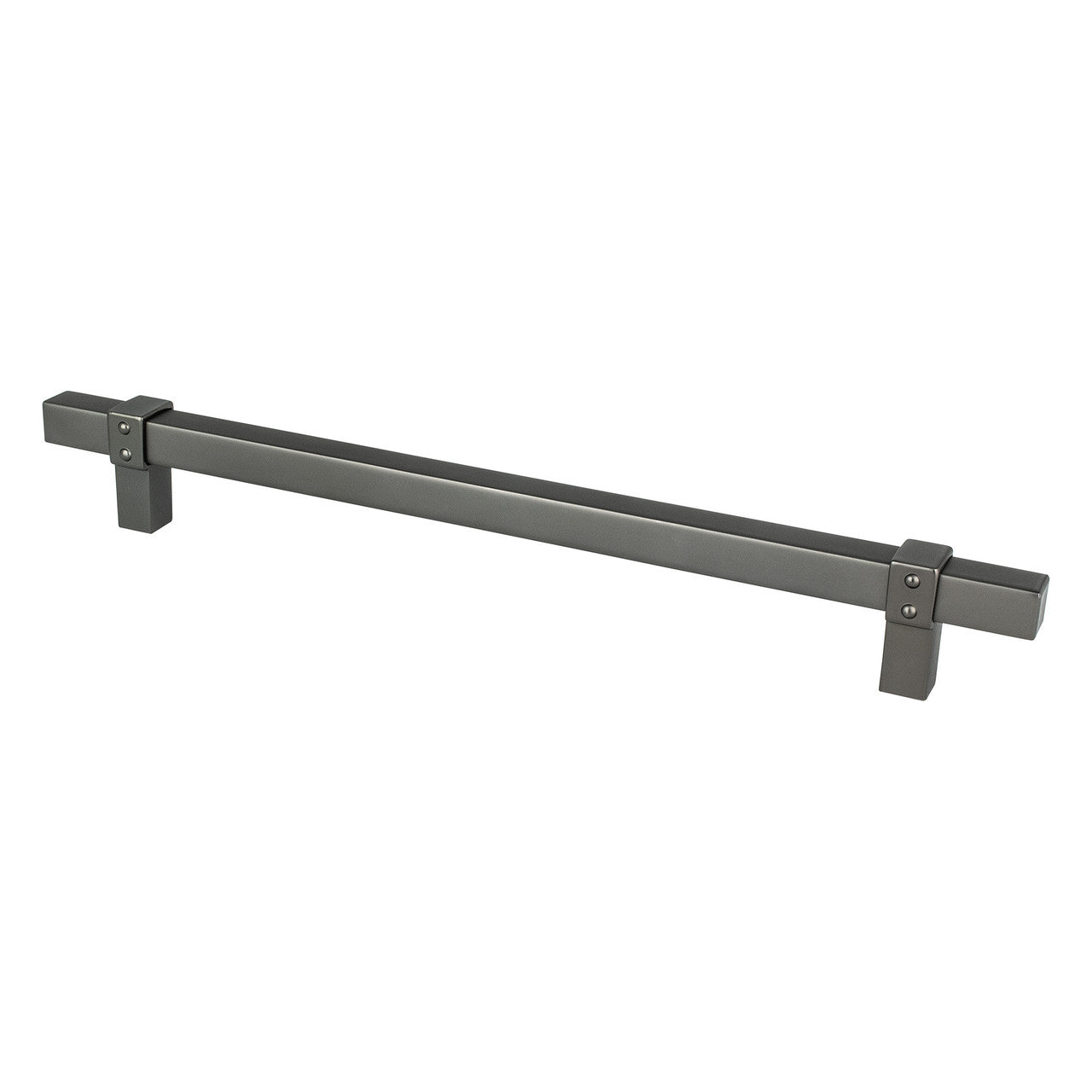 Berenson 5100-4SLT: 224mm cc Rivet Rebel Cabinet Pull - Slate