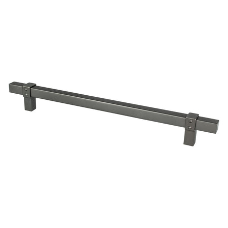 Berenson 5100-4SLT: 224mm cc Rivet Rebel Cabinet Pull - Slate