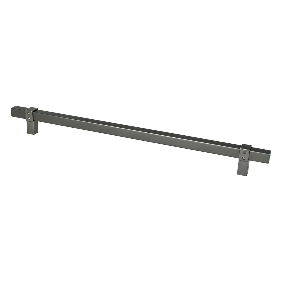 Berenson 5101-4SLT: 12" cc Rivet Rebel Appliance Pull - Slate