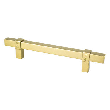 Berenson 5104-4MDB: 128mm cc Rivet Rebel Cabinet Pull - Modern Brushed Gold